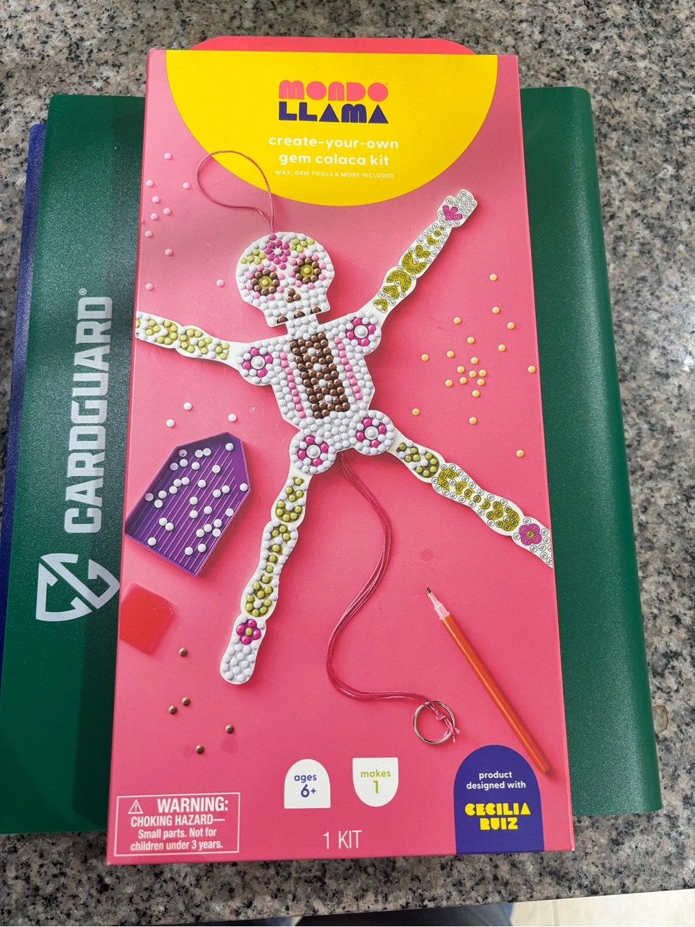 Mondo Llama Kids Create-Your-Own Gem Calaca Kit - Pink